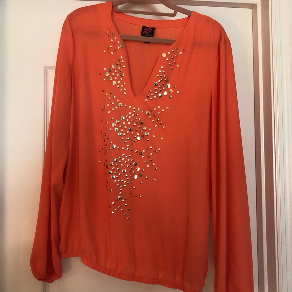 2B BEBE Coral Blouse